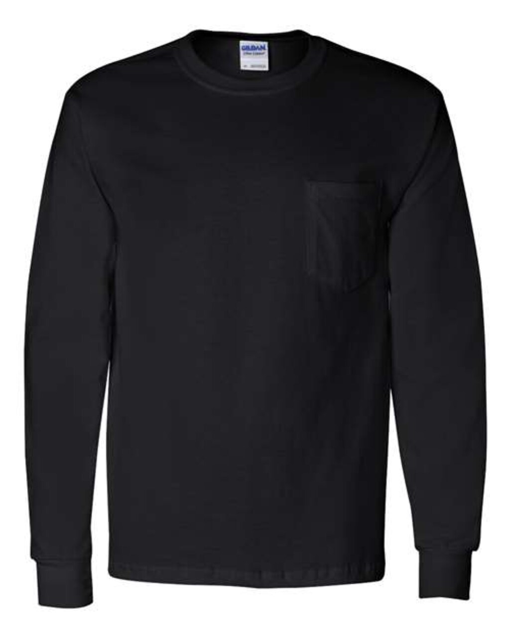 Gildan® Ultra Cotton Crewneck Long Sleeve Pocket T-Shirt - 2410